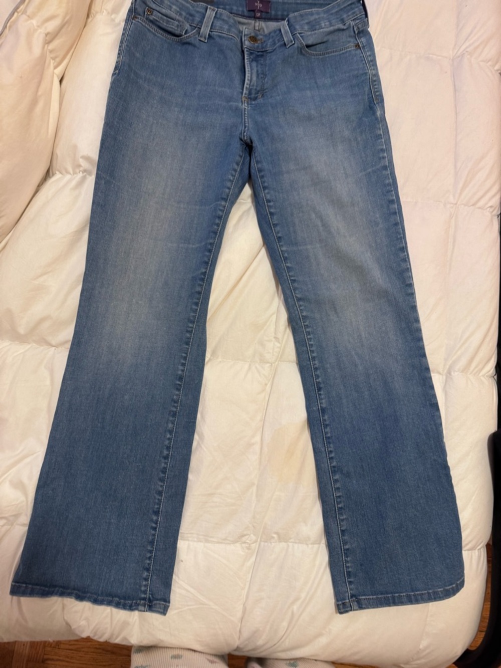 NYDJ Women's Light Blue Wide Leg Jeans